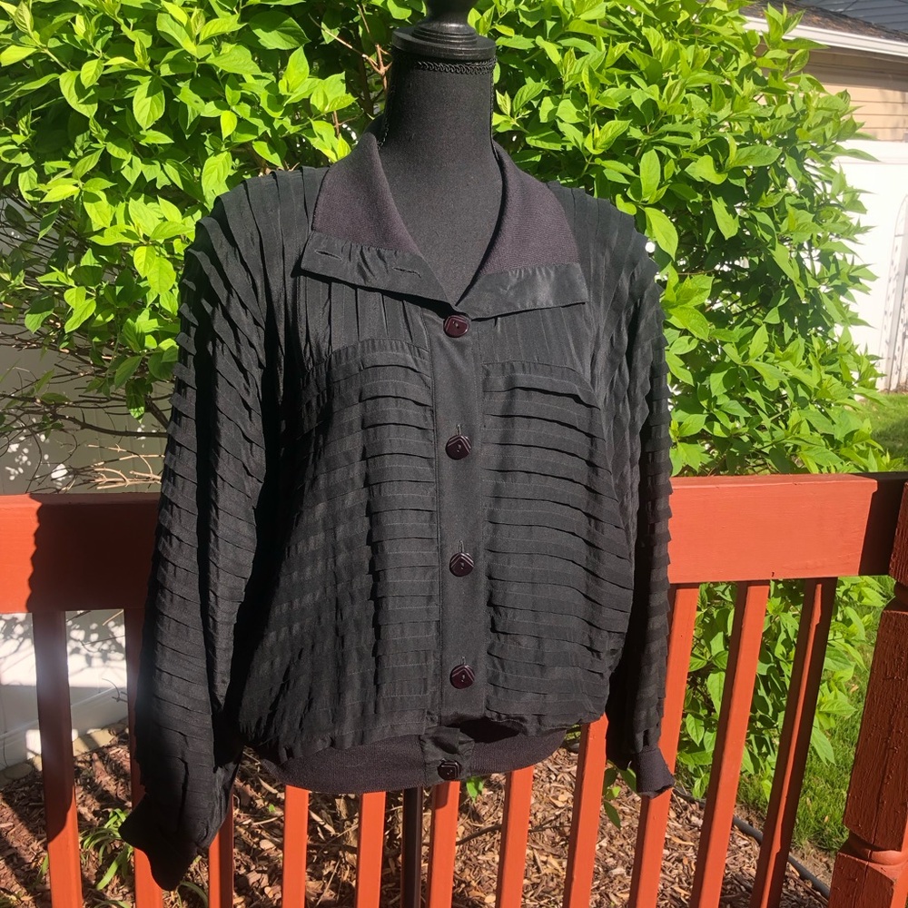 Cache Black Bomber Jacket Matte Finish